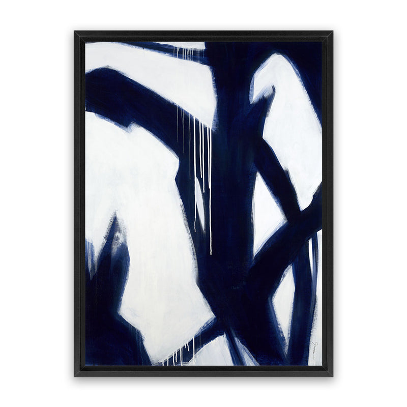 Shop True Blue Canvas Art Print-Abstract, Blue, Portrait, Rectangle, View All-framed wall decor artwork
