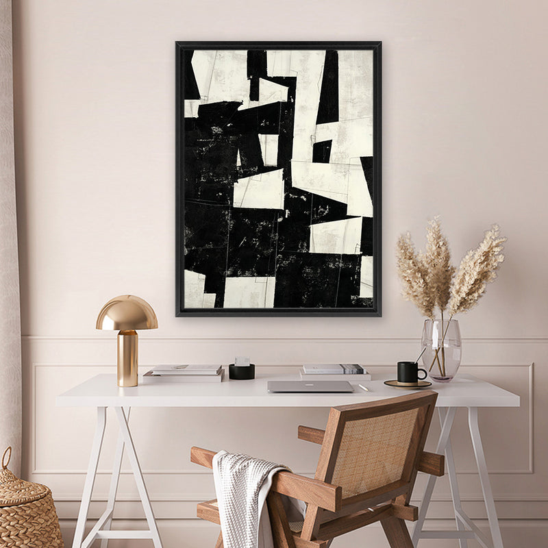 Shop Arrangement II Canvas Art Print-Abstract, Black, Neutrals, Portrait, Rectangle, View All-framed wall decor artwork