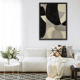 Shop Gravity IV Canvas Art Print-Abstract, Black, Neutrals, Portrait, Rectangle, View All-framed wall decor artwork