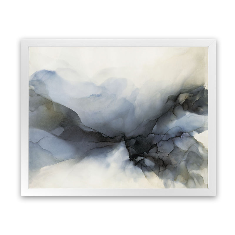 Shop Abstract Low Tide Art Print-Abstract, Blue, Grey, Horizontal, Landscape, Rectangle, View All-framed painted poster wall decor artwork