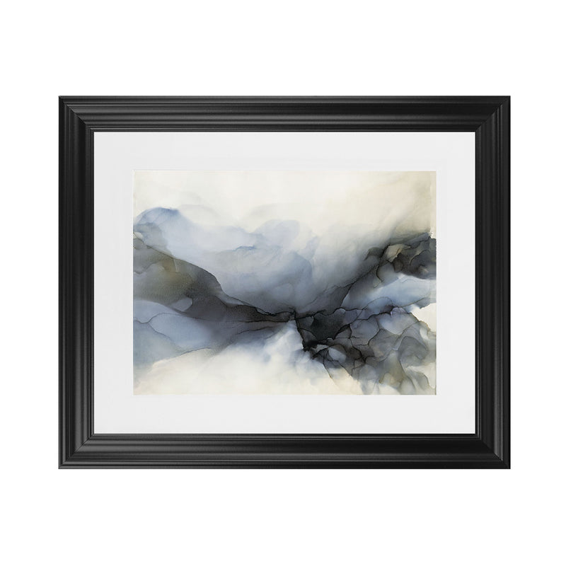 Shop Abstract Low Tide Art Print-Abstract, Blue, Grey, Horizontal, Landscape, Rectangle, View All-framed painted poster wall decor artwork