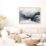 Shop Abstract Low Tide Canvas Art Print-Abstract, Blue, Grey, Horizontal, Landscape, Rectangle, View All-framed wall decor artwork