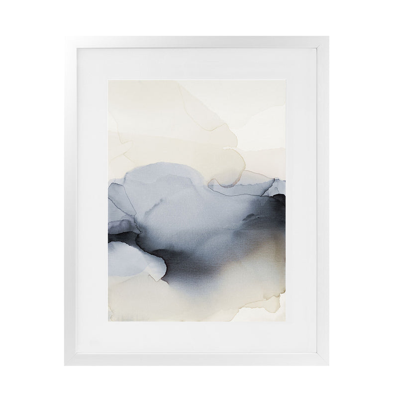 Shop Past Clouds I Blue Art Print-Abstract, Blue, Neutrals, Portrait, Rectangle, View All-framed painted poster wall decor artwork