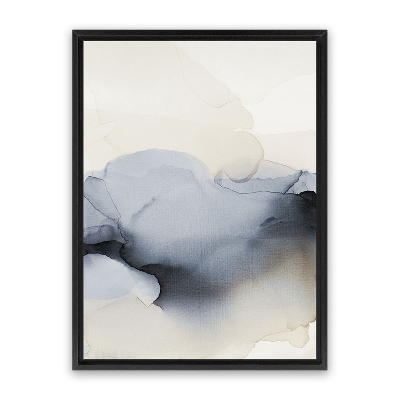 Shop Past Clouds I Blue Canvas Art Print-Abstract, Blue, Neutrals, Portrait, Rectangle, View All-framed wall decor artwork