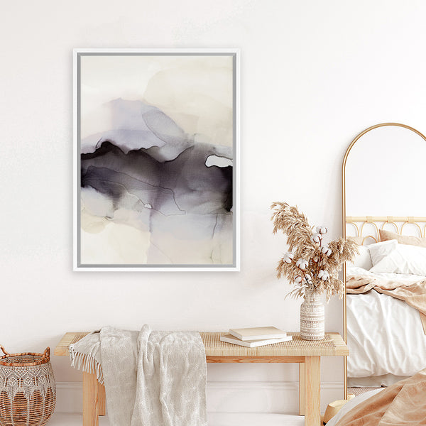 Shop Past Clouds II Canvas Art Print-Abstract, Black, Grey, Neutrals, Portrait, Rectangle, View All-framed wall decor artwork
