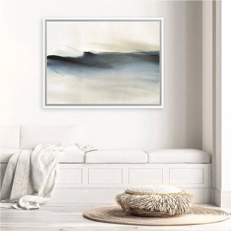 Shop Place To Hide Canvas Art Print-Abstract, Black, Blue, Horizontal, Landscape, Neutrals, Rectangle, View All-framed wall decor artwork