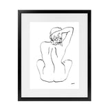 Shop Contours II Art Print-Abstract, Black, People, Portrait, Rectangle, View All, White-framed painted poster wall decor artwork