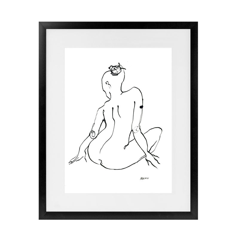 Shop Contours III Art Print-Abstract, Black, People, Portrait, Rectangle, View All, White-framed painted poster wall decor artwork