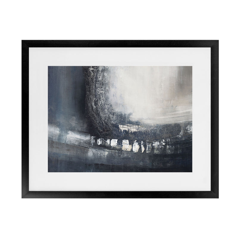 Shop Beyond Shadows I Art Print-Abstract, Blue, Horizontal, Landscape, Rectangle, View All-framed painted poster wall decor artwork