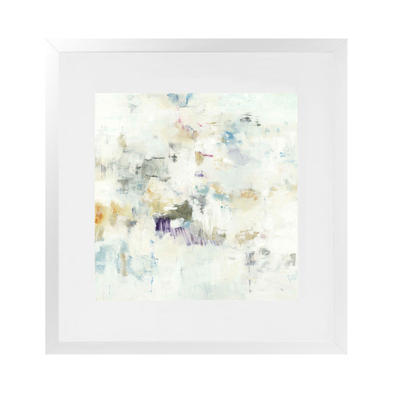 Shop Off The Wall (Square) Art Print-Abstract, Neutrals, Square, View All, Yellow-framed painted poster wall decor artwork