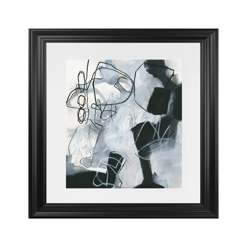Shop Whats Happening II (Square) Art Print-Abstract, Black, Square, View All, WA, White-framed painted poster wall decor artwork