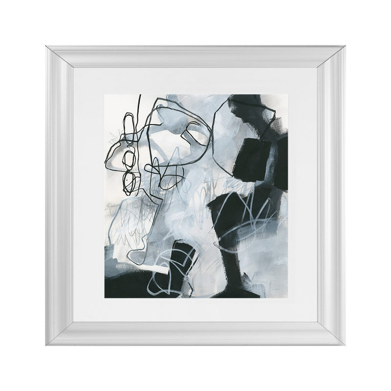 Shop Whats Happening II (Square) Art Print-Abstract, Black, Square, View All, WA, White-framed painted poster wall decor artwork