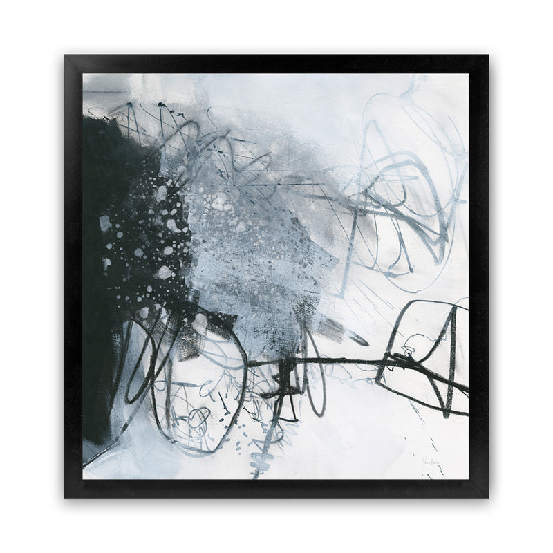 Shop Whats Happening III (Square) Art Print-Abstract, Black, Square, View All, WA, White-framed painted poster wall decor artwork