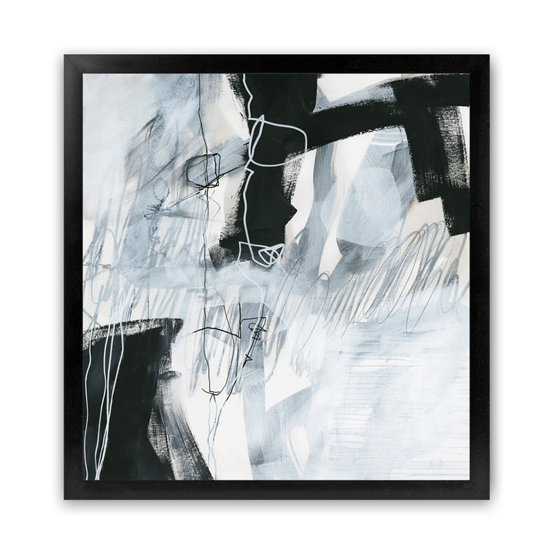 Shop Whats Happening V (Square) Art Print-Abstract, Black, Square, View All, WA, White-framed painted poster wall decor artwork