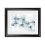 Shop Flow Art Print-Abstract, Blue, Horizontal, Rectangle, View All, WA, White-framed painted poster wall decor artwork