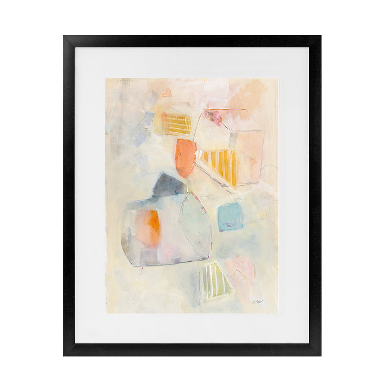 Shop Let Them Eat Cake Crop Art Print-Abstract, Orange, Portrait, Rectangle, View All, WA, Yellow-framed painted poster wall decor artwork