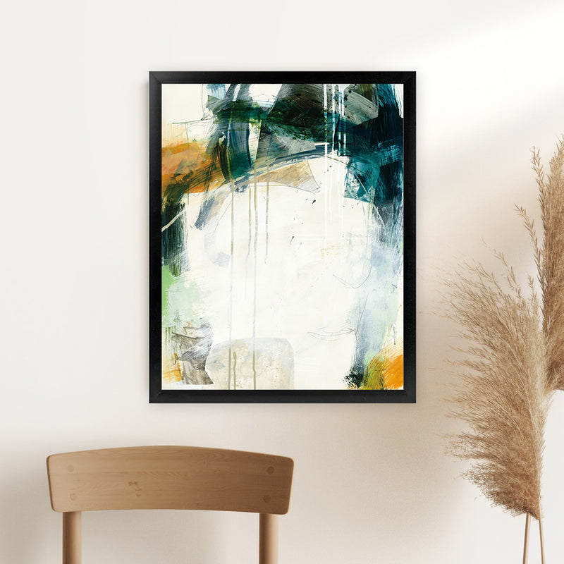 Shop Turbulence I Art Print-Abstract, Blue, Green, Portrait, Rectangle, View All, WA, White-framed painted poster wall decor artwork