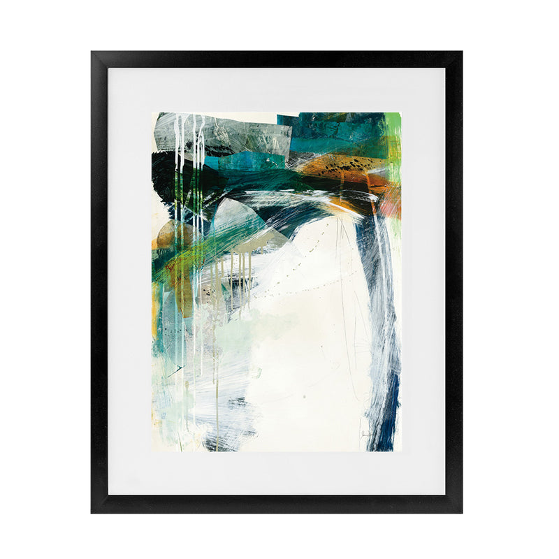 Shop Turbulence IV Art Print-Abstract, Blue, Green, Portrait, Rectangle, View All, WA, White-framed painted poster wall decor artwork