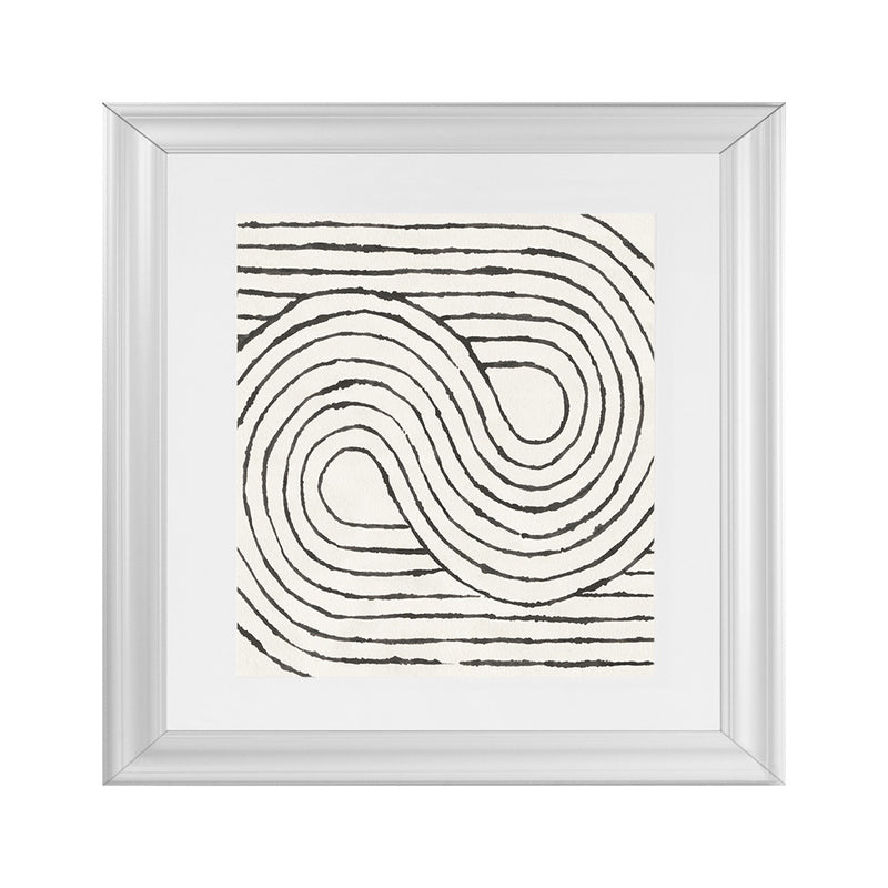 Shop Rainbow Road I BW (Square) Art Print-Abstract, Black, Square, View All, WA, White-framed painted poster wall decor artwork