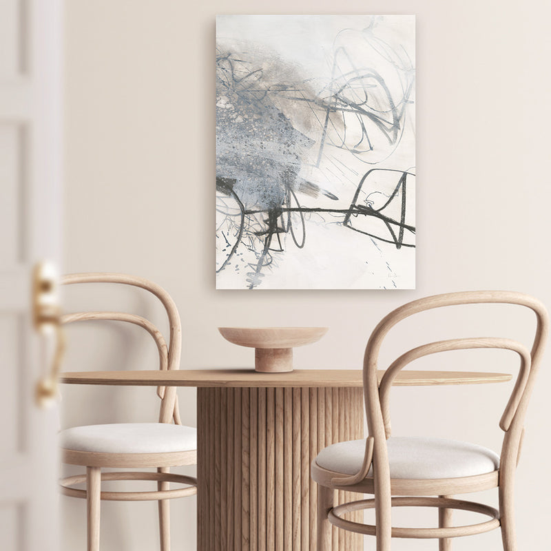 Shop Whats Happening III Neutral Canvas Art Print-Abstract, Black, Portrait, Rectangle, View All, WA, White-framed wall decor artwork