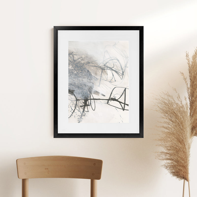 Shop Whats Happening III Neutral Art Print-Abstract, Black, Portrait, Rectangle, View All, WA, White-framed painted poster wall decor artwork