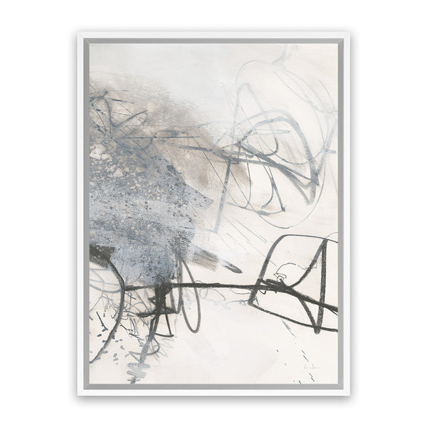 Shop Whats Happening III Neutral Canvas Art Print-Abstract, Black, Portrait, Rectangle, View All, WA, White-framed wall decor artwork