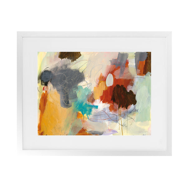 Shop Hardy I Art Print-Abstract, Grey, Horizontal, Orange, Rectangle, Red, View All, WA-framed painted poster wall decor artwork
