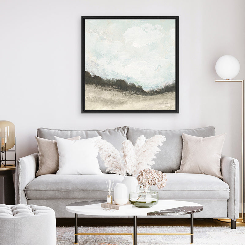 Shop In the Field Square II Neutral (Square) Canvas Art Print-Abstract, Neutrals, Square, View All, WA-framed wall decor artwork