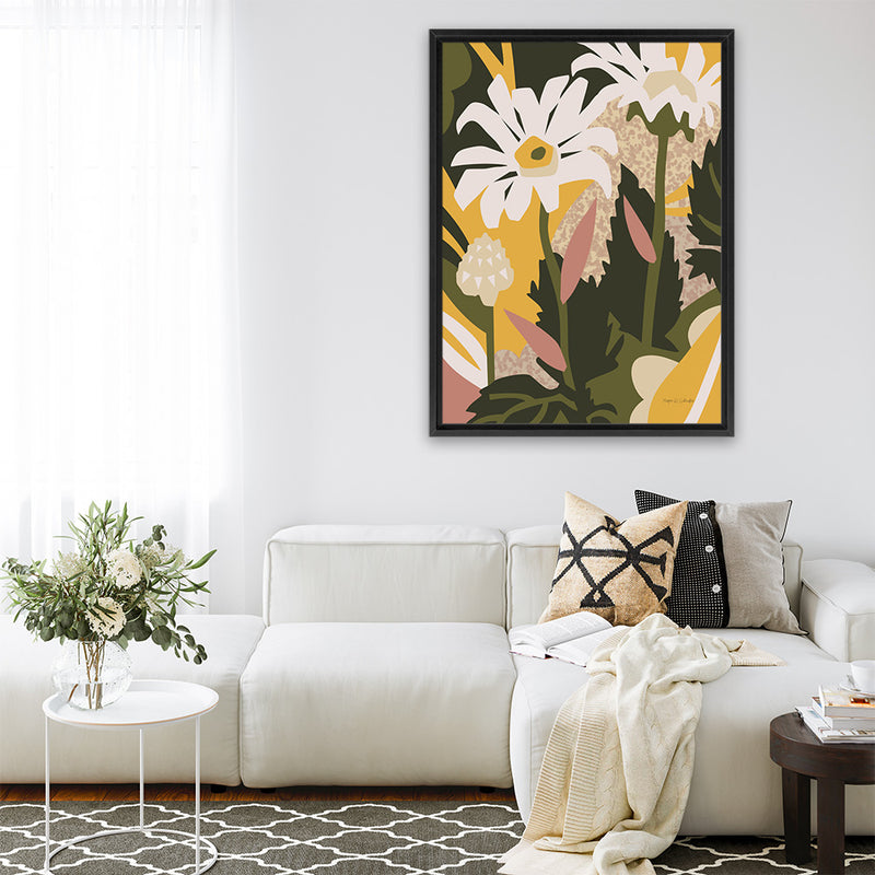 Shop Similar Canvas Art Print-Florals, Green, Portrait, Rectangle, View All, WA, Yellow-framed wall decor artwork