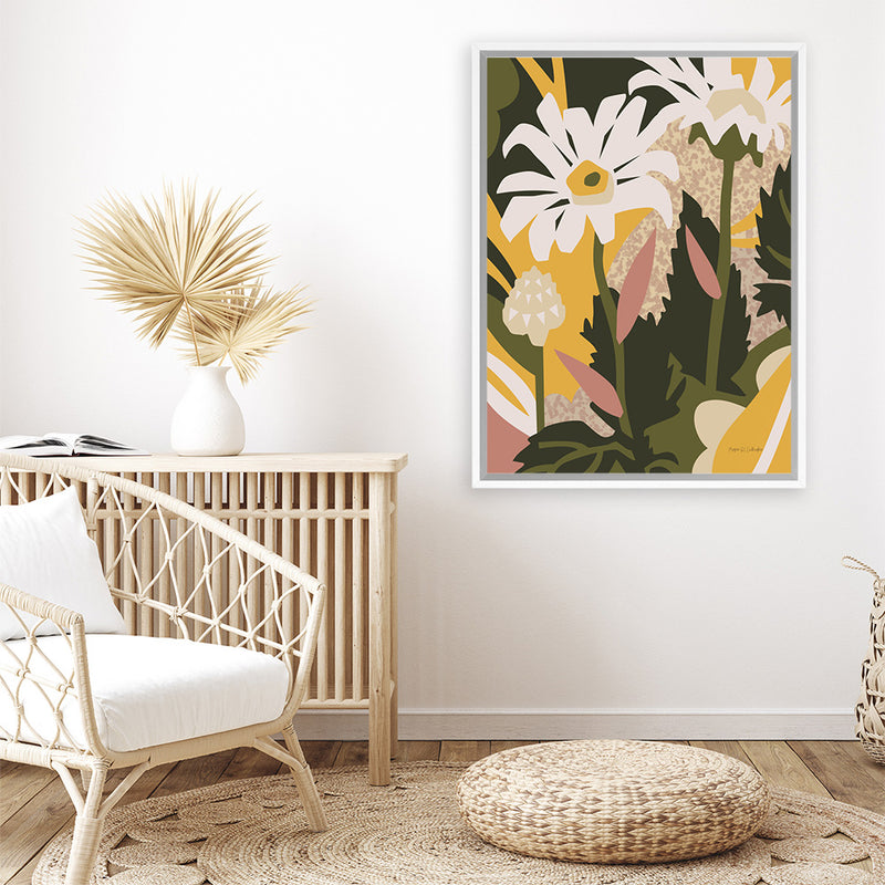 Shop Similar Canvas Art Print-Florals, Green, Portrait, Rectangle, View All, WA, Yellow-framed wall decor artwork