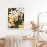Shop Similar Art Print-Florals, Green, Portrait, Rectangle, View All, WA, Yellow-framed painted poster wall decor artwork
