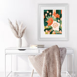 Shop Stained Glass Art Print-Florals, Green, Portrait, Rectangle, View All, WA-framed painted poster wall decor artwork