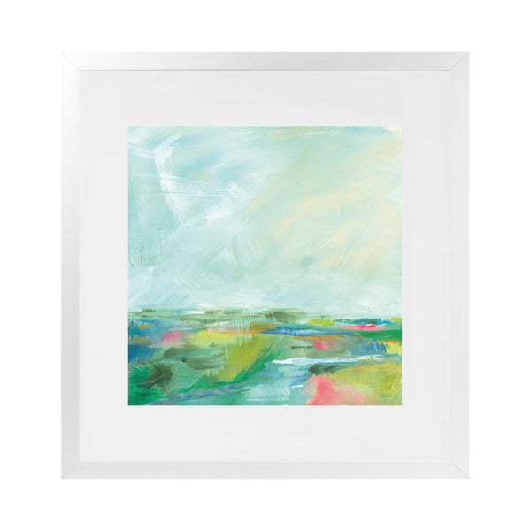Shop Colorful Horizon Square I (Square) Art Print-Abstract, Blue, Square, View All, WA-framed painted poster wall decor artwork