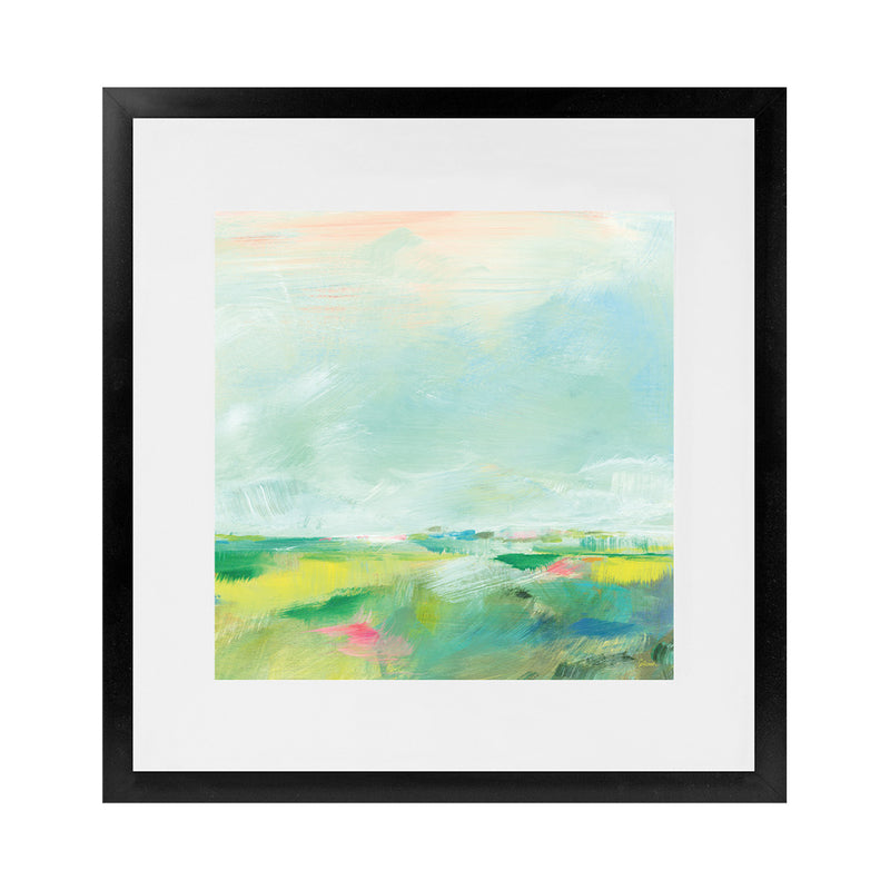 Shop Colorful Horizon Square II (Square) Art Print-Abstract, Blue, Square, View All, WA-framed painted poster wall decor artwork