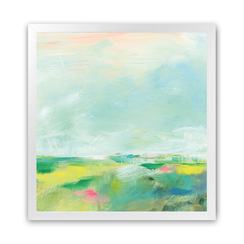 Shop Colorful Horizon Square II (Square) Art Print-Abstract, Blue, Square, View All, WA-framed painted poster wall decor artwork