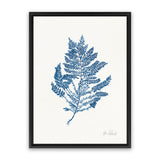 Shop Sea Garden III Royal Blue Canvas Art Print-Abstract, Blue, Botanicals, Portrait, Rectangle, View All, WA, White-framed wall decor artwork