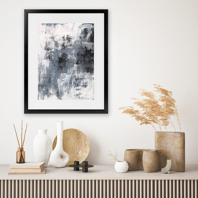 Shop Oracle I Art Print-Abstract, Grey, Portrait, Rectangle, View All, WA-framed painted poster wall decor artwork