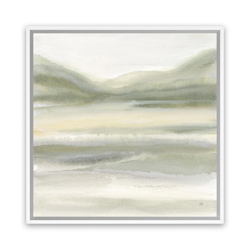 Shop Valleyscape IV (Square) Canvas Art Print-Abstract, Green, Neutrals, Square, View All, WA-framed wall decor artwork