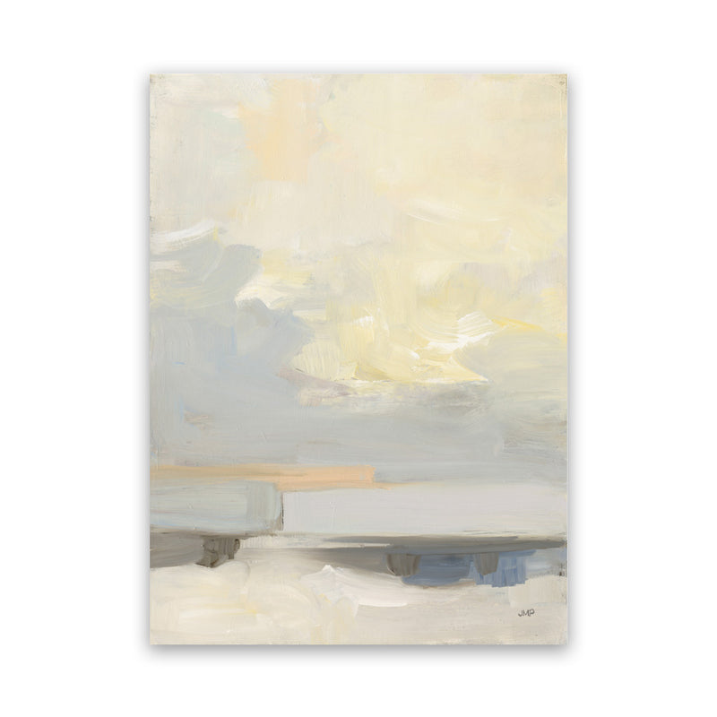 Shop Where Land Meets Sky Canvas Art Print-Abstract, Portrait, Rectangle, View All, WA, Yellow-framed wall decor artwork