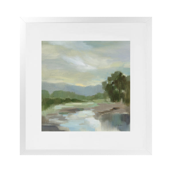 Shop Sage Lake (Square) Art Print-Abstract, Green, Square, View All, WA-framed painted poster wall decor artwork
