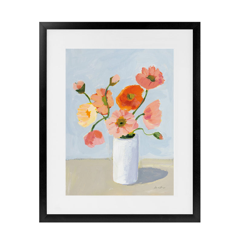 Shop Iceland Poppies Art Print-Florals, Pink, Portrait, Rectangle, View All, WA-framed painted poster wall decor artwork