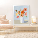 Shop Iceland Poppies Art Print-Florals, Pink, Portrait, Rectangle, View All, WA-framed painted poster wall decor artwork