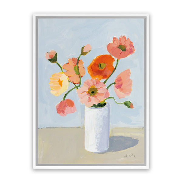 Shop Iceland Poppies Canvas Art Print-Florals, Pink, Portrait, Rectangle, View All, WA-framed wall decor artwork