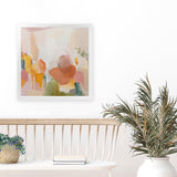 Shop Sonoran Summer (Square) Art Print-Abstract, Square, View All, WA, Yellow-framed painted poster wall decor artwork