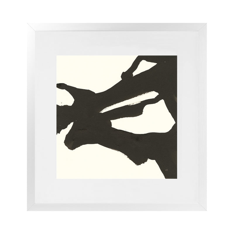 Shop Black Gesture II (Square) Art Print-Abstract, Black, Square, View All, WA, White-framed painted poster wall decor artwork