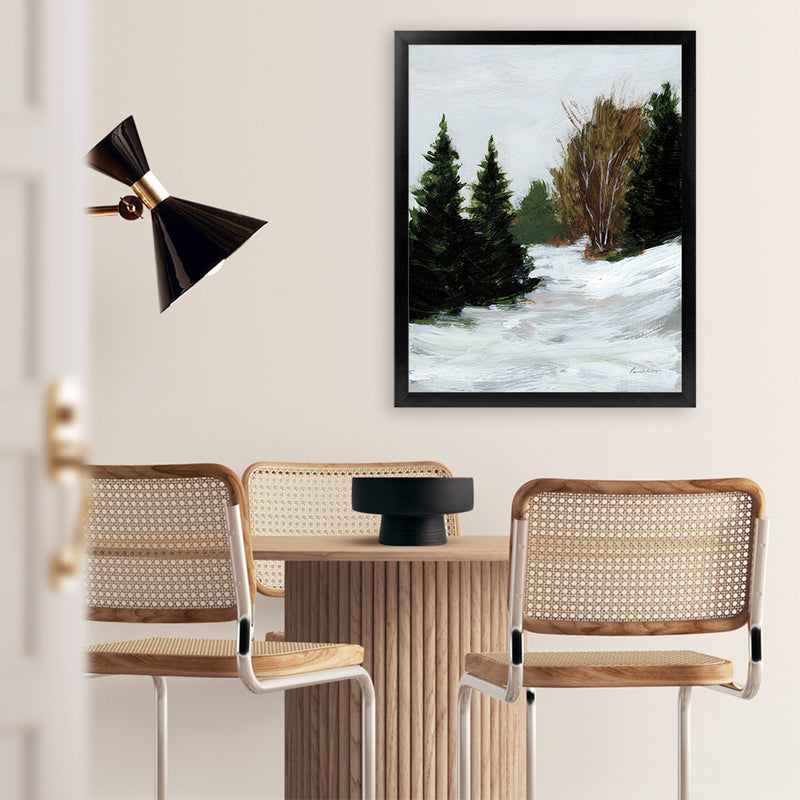 Shop Winter on Grand Mesa Art Print-Abstract, Green, Portrait, Rectangle, View All, WA-framed painted poster wall decor artwork
