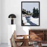 Shop Winter Trails Canvas Art Print-Abstract, Portrait, Purple, Rectangle, View All, WA-framed wall decor artwork
