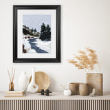 Shop Winter Trails Art Print-Abstract, Portrait, Purple, Rectangle, View All, WA-framed painted poster wall decor artwork