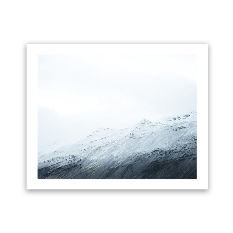 Shop Mountain Gradient Art Print-Abstract, Blue, Horizontal, Rectangle, View All, WA, White-framed painted poster wall decor artwork