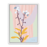 Shop Don't Forget Me Pastel Canvas Art Print-Florals, Pink, Portrait, Rectangle, View All, WA-framed wall decor artwork
